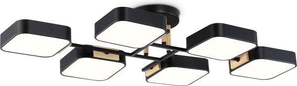 Изображение товара Люстра Ambrella FL4887/6 BK/WD (черный/дерево)