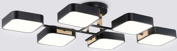 Изображение товара Люстра Ambrella FL4887/6 BK/WD (черный/дерево)