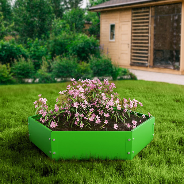 Изображение товара Грядка модульная GREENGO Клумба оцинкованная 100см (ярко-зеленый)