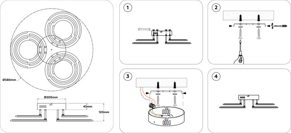 Изображение товара Люстра Ambrella FA8943/3+3 WH (белый)