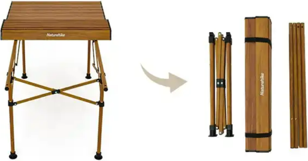 Изображение товара Стол складной Naturehike 116.5х60х50.5см / CNH22JU038-LSI (коричневый)