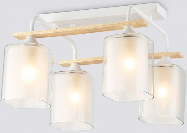 Изображение товара Люстра Ambrella TR3033246/4 WH/WD (белый/дерево)