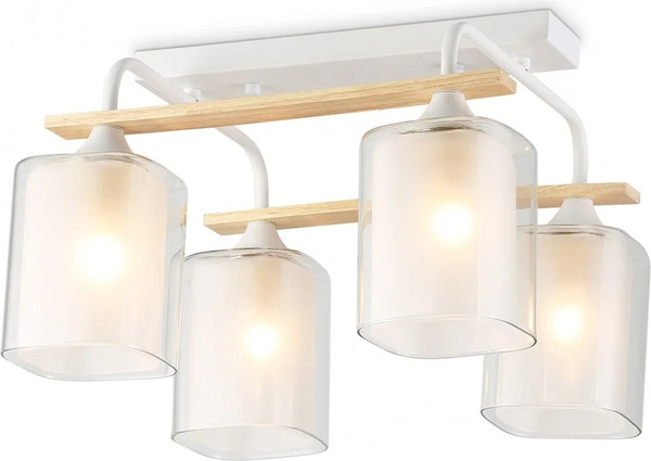 Изображение товара Люстра Ambrella TR3033246/4 WH/WD (белый/дерево)