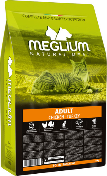 Изображение товара Сухой корм для кошек Meglium Cat Adult Chicken & Turkey / MGS0310 (10кг)