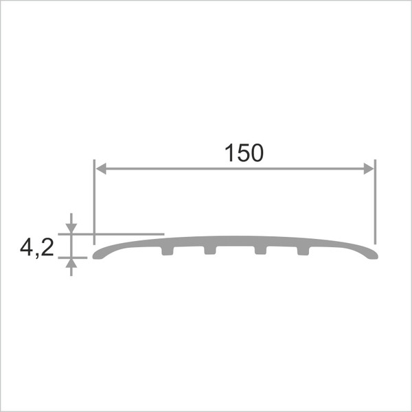 Изображение товара Порог Profiling Широкий 150мм (2.7м, серебристый)