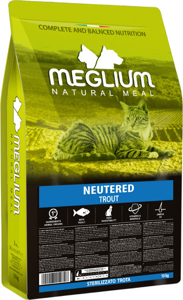 Изображение товара Сухой корм для кошек Meglium Cat Adult Neutered Trout / MGS0610 (10кг)