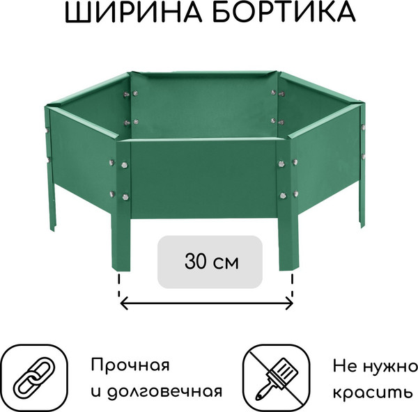 Изображение товара Грядка модульная GREENGO 60см (зеленый)