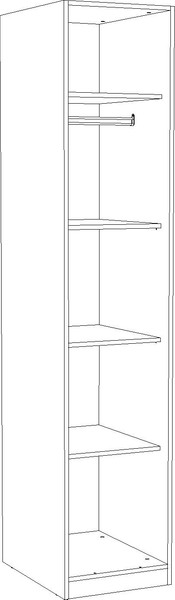 Изображение товара Шкаф-пенал Кастанье Дезире-1 (серый)