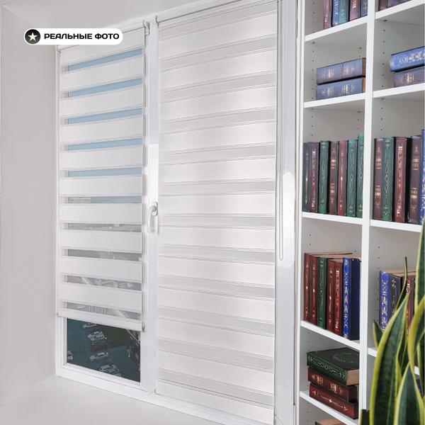 Изображение товара Рулонная штора Sundays Home Лайнс 85х160 (белый)