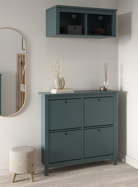 Изображение товара Тумба для обуви Mio Tesoro Сага 113x108 2.08.10.180.6 (темно-бирюзовый)