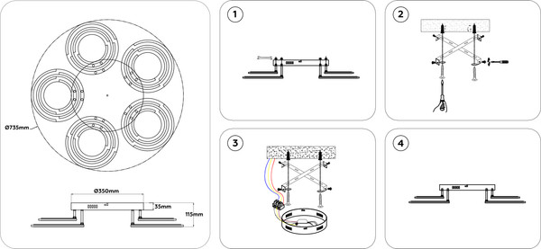Изображение товара Люстра Ambrella FA8944/5+5 WH (белый)