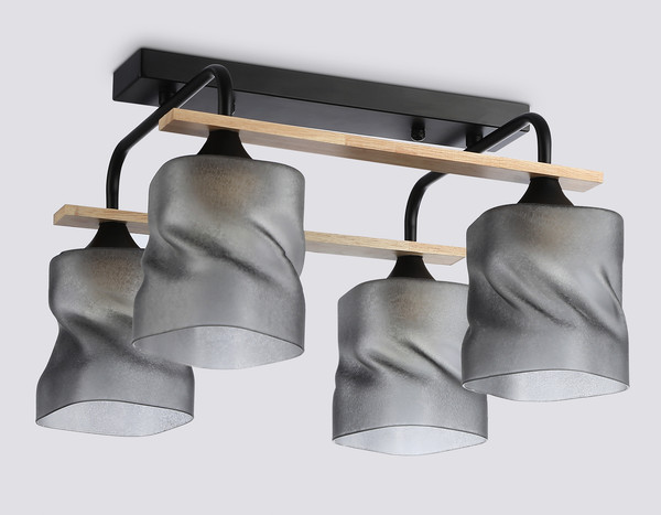 Изображение товара Люстра Ambrella TR3033249/4 BK/WD (черный/дерево)