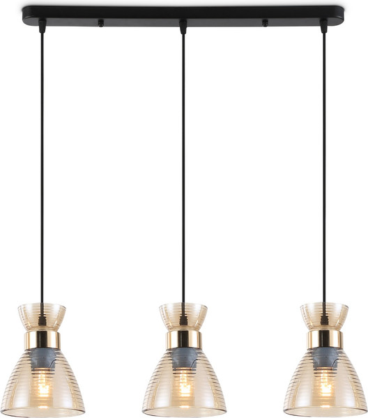 Изображение товара Люстра Ambrella TR3404/3 BK/FGD/TI (черный/золото/янтарь)