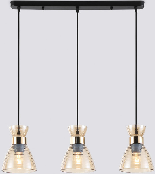 Изображение товара Люстра Ambrella TR3404/3 BK/FGD/TI (черный/золото/янтарь)