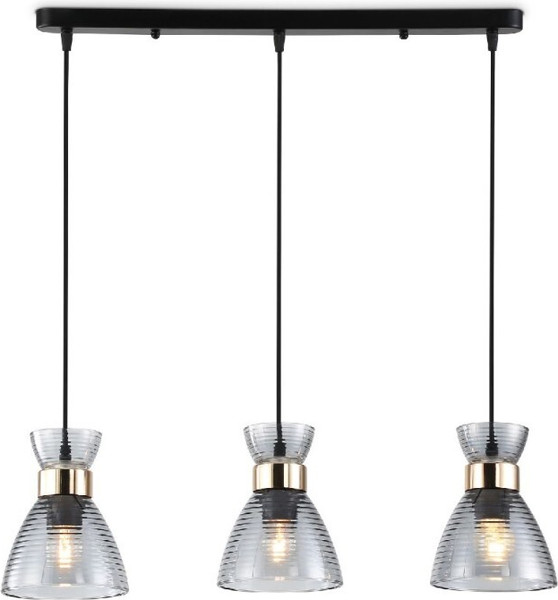 Изображение товара Люстра Ambrella TR3407/3 BK/FGD/SM (черный/золото/дымчатый)