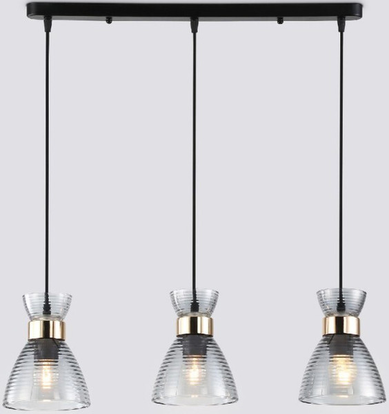 Изображение товара Люстра Ambrella TR3407/3 BK/FGD/SM (черный/золото/дымчатый)