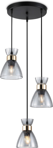 Изображение товара Люстра Ambrella TR3408/3 BK/FGD/SM (черный/золото/дымчатый)