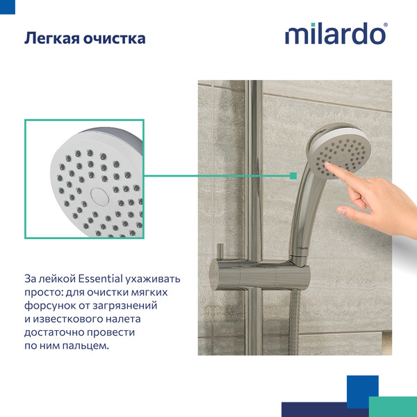 Изображение товара Лейка ручного душа Milardo Essential 1401F66M18