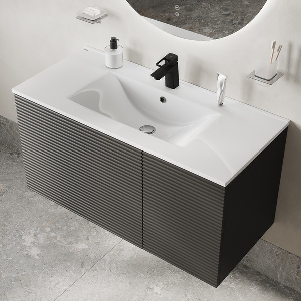 Изображение товара Тумба под умывальник IDDIS Bild BIL10G0i95 (темно-серый)