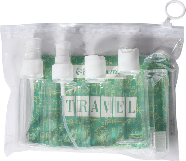 Изображение товара Набор флаконов для косметики Onlytop В чехле / 10666623 (5шт, белый)