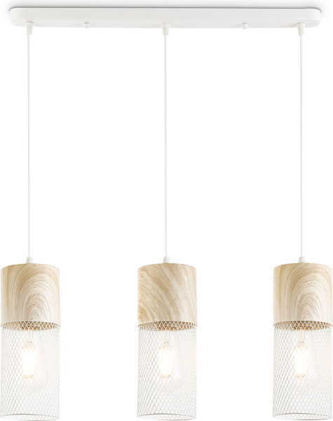 Изображение товара Люстра Ambrella TR8499/3 WH/WD (белый/дерево)