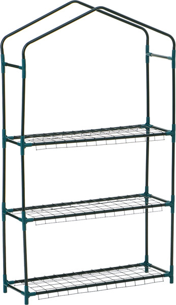 Изображение товара Стеллаж для рассады GREENGO 3 полки 110x22x65см металлический каркас