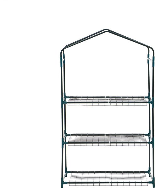 Изображение товара Стеллаж для рассады GREENGO 3 полки 110x40x65см металлический каркас