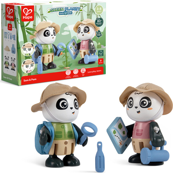 Изображение товара Игровой набор Hape Дружная семья панд Сэм и Пэм / E3424_HP