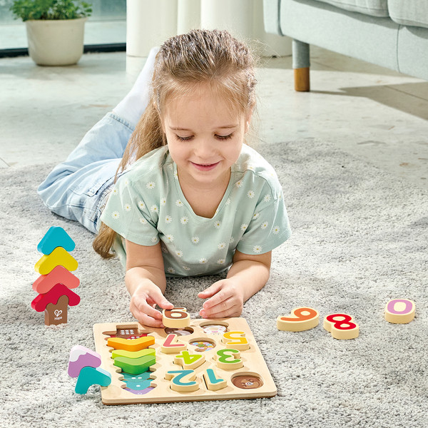 Изображение товара Сортер Hape Умняша пазл Цвета и цифры / E1657_HP