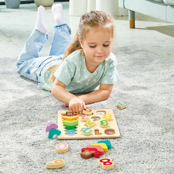 Изображение товара Сортер Hape Умняша пазл Цвета и цифры / E1657_HP