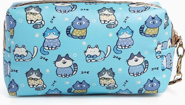 Изображение товара Косметичка Sima-Land Коты в пижамах. На молнии / 9890534 (голубой)