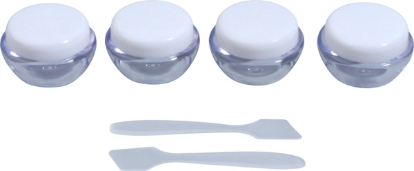 Изображение товара Набор флаконов для косметики Onlytop 10582278 (6шт, прозрачный/белый)