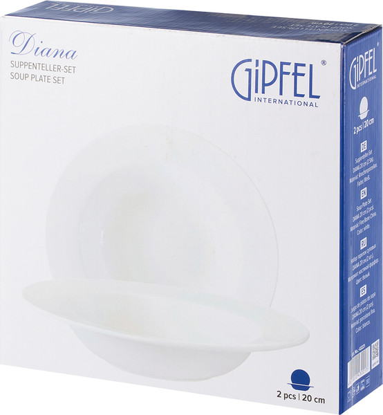 Изображение товара Набор тарелок Gipfel Diana 43221 (2шт, белый)