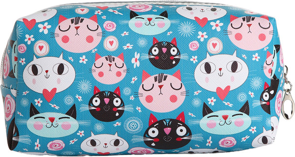 Изображение товара Косметичка Sima-Land Усатые коты. На молнии / 10188271 (голубой)