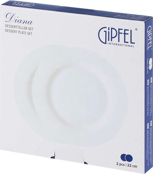 Изображение товара Набор тарелок Gipfel Diana 43223 (2шт, белый)