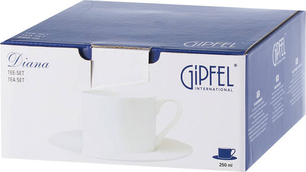 Изображение товара Чашка с блюдцем Gipfel Diana 43232 (белый)