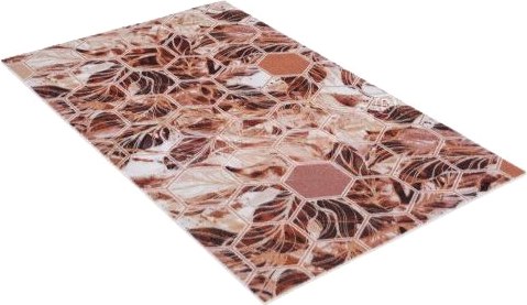 Изображение товара Коврик Shahintex Icarpet Print Антискользящий 109 Соты Флора 50x80 / 823109 (коричневый)