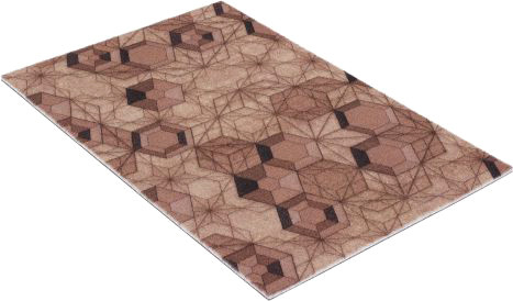 Изображение товара Коврик Shahintex Icarpet Print Антискользящий 136 Мрамор 40x60 / 841059 (бежево-коричневый)
