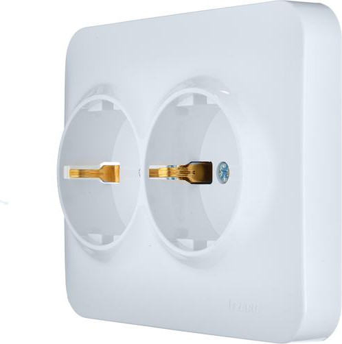 Изображение товара Розетка Lezard Asti 7081-0200-127B (белый)