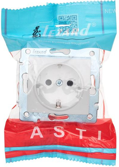 Изображение товара Розетка Lezard Asti 7081-0288-124B (белый)