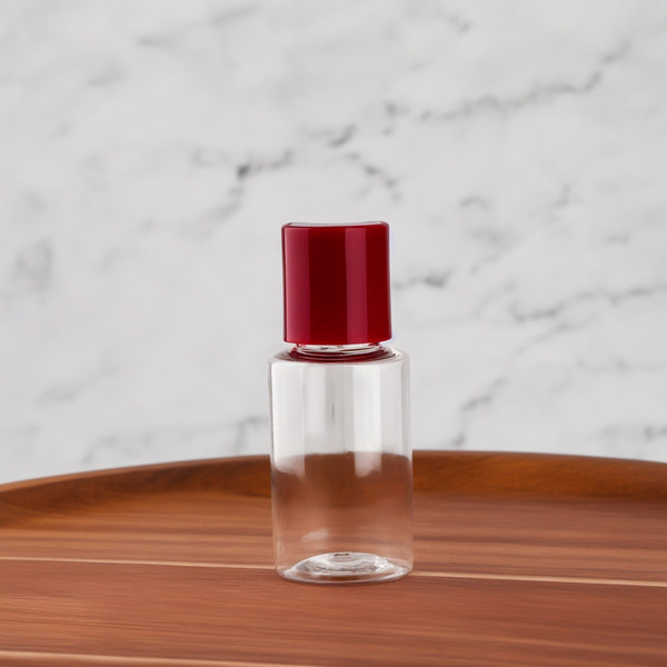 Изображение товара Набор флаконов для косметики Onlytop В чехле / 7583958 (6шт, прозрачный/бордовый)