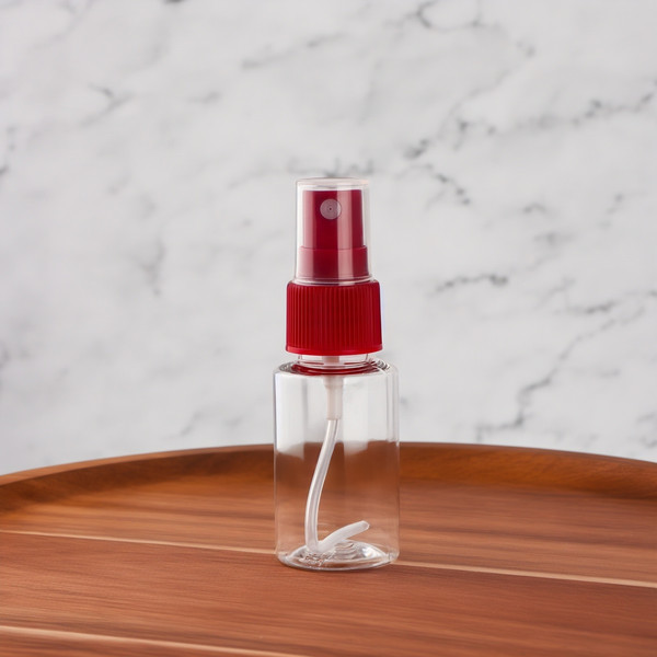 Изображение товара Набор флаконов для косметики Onlytop В чехле / 7583958 (6шт, прозрачный/бордовый)