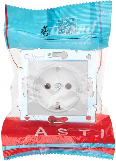 Изображение товара Розетка Lezard Asti 7081-0288-122B (белый)