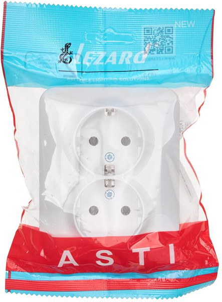 Изображение товара Розетка Lezard Asti 7081-0200-128B (белый)