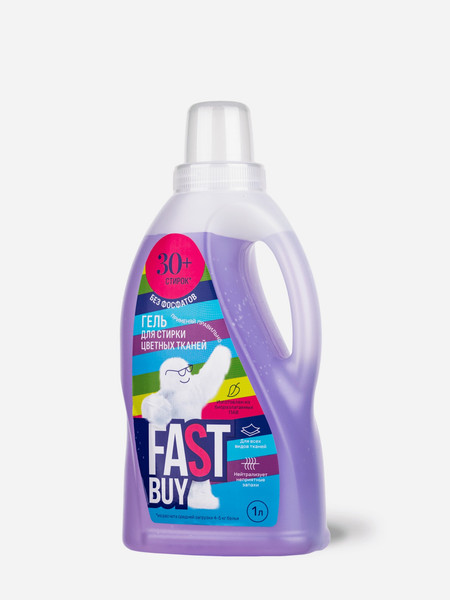 Изображение товара Гель для стирки FASTBUY Gel Color для цветных тканей (1л)