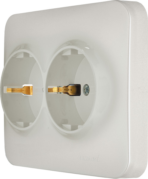 Изображение товара Розетка Lezard Asti 7081-3000-127B (жемчужно-белый перламутр)