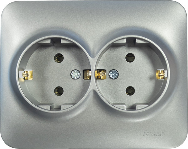 Изображение товара Розетка Lezard Asti 7081-3500-127B (платина)