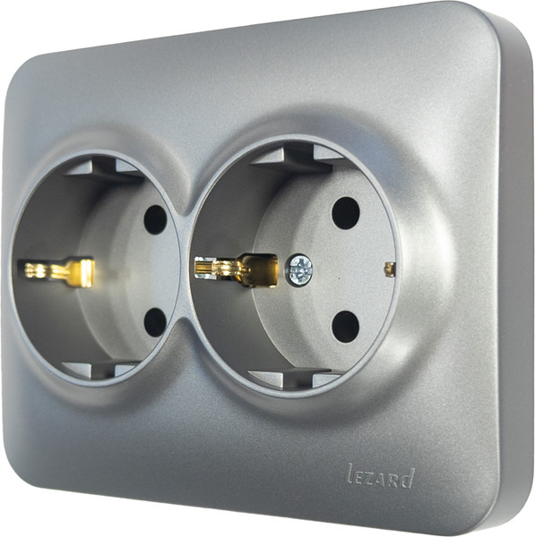 Изображение товара Розетка Lezard Asti 7081-3500-127B (платина)