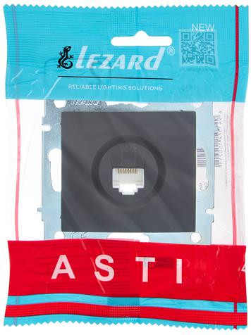 Изображение товара Розетка Lezard Asti 7081-4288-140 (черный бархат)