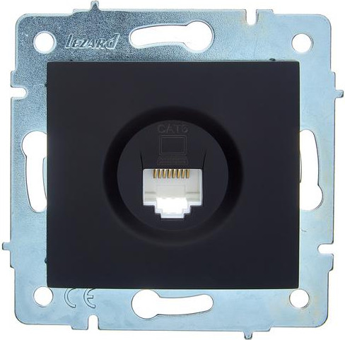 Изображение товара Розетка Lezard Asti 7081-4288-140 (черный бархат)